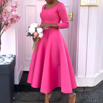 Felicia Round Neck Midi Dress