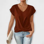 Carlinda | Elegant V-Neck Top, women's top – view 3