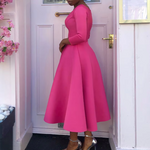 Felicia Round Neck Midi Dress