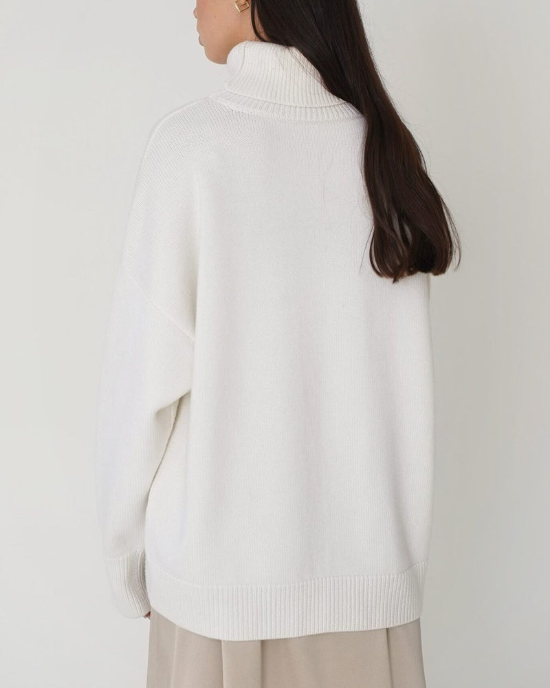Claudia Oversize High-Neck Casual Sweater