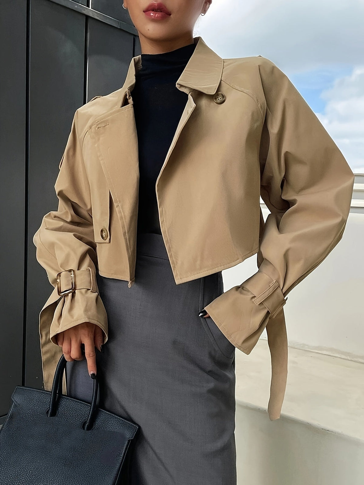 Irina High-Fashion Short Trench Coat