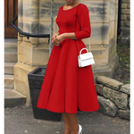 Felicia Round Neck Midi Dress