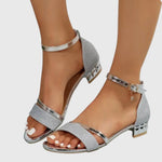 Helga Open-Toe Block-Heel Sandals
