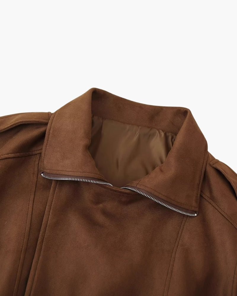 Vintage Suede Drape Jacket, women's drape jacket – view 9