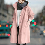 Edith Long Button-Front Street Coat