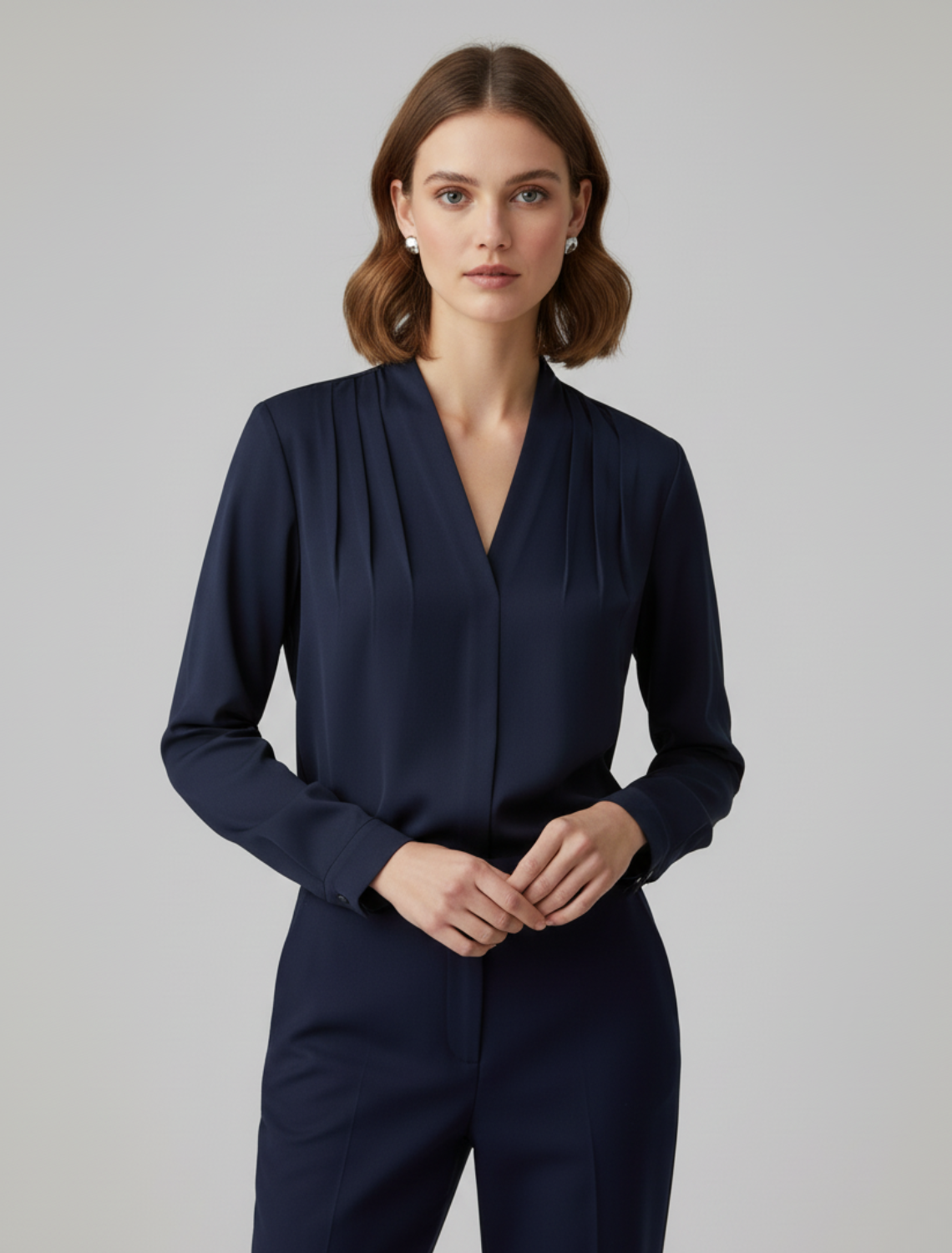 Elke Puff Sleeve Fitted Blouse