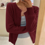 Elke Crewneck Long Sleeve Cardigan
