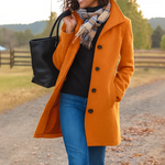 Helga Classic Button-Front Winter Coat