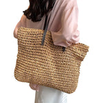 Laura Spacious Woven Beach Tote