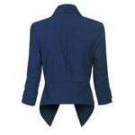 Susanne Open-Front Long-Sleeve Blazer
