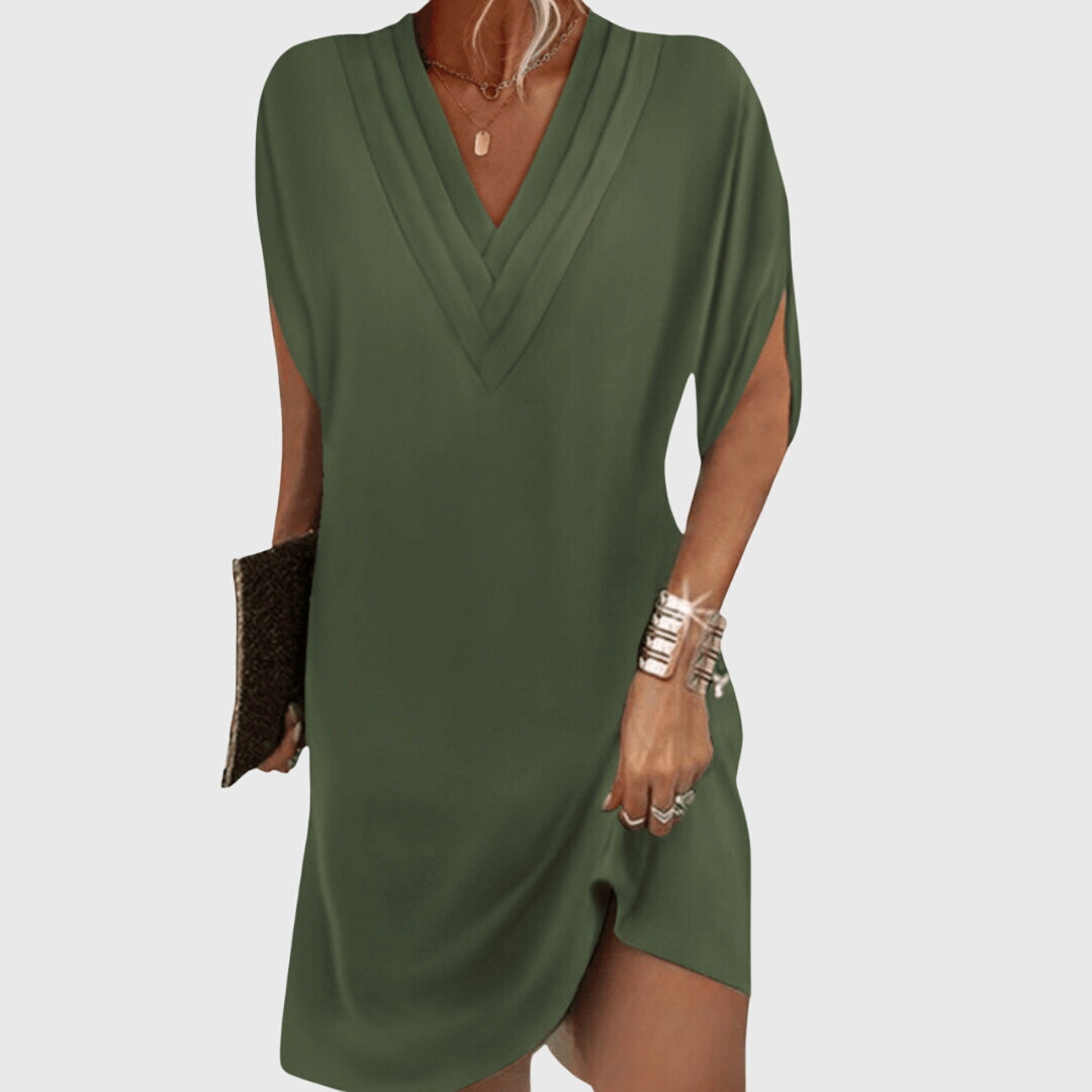 Nicole V-Neck Relaxed Mini Dress