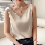Yvonne Satin V-Neck Top