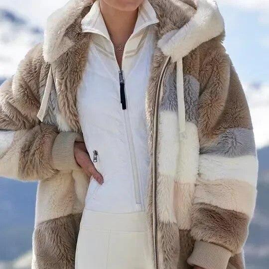 Franziska Colorblock Hooded Winter Jacket