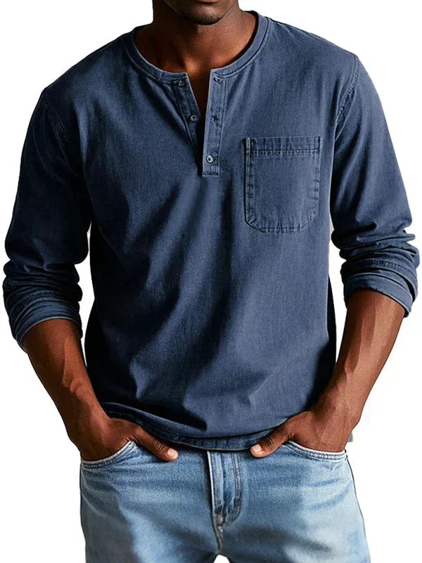 Philipp Long-Sleeve Henley Shirt