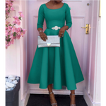 Felicia Round Neck Midi Dress