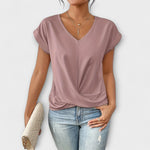 Carlinda | Elegant V-Neck Top, women's top – view 1