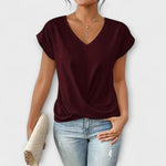 Carlinda | Elegant V-Neck Top, women's top – view 8