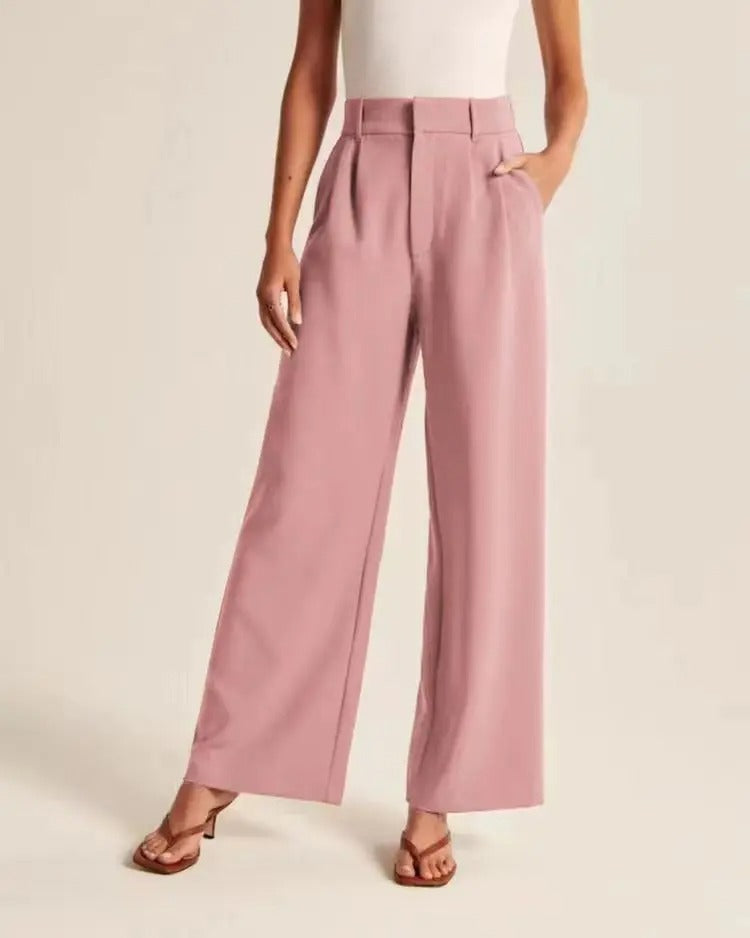 Barbara Wide-Leg High-Waist Trousers