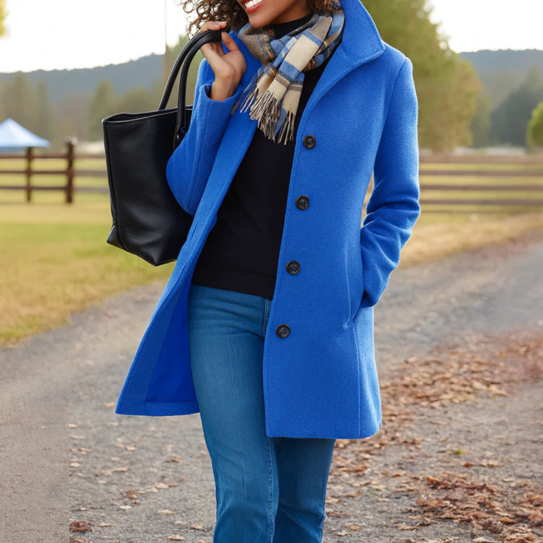 Helga Classic Button-Front Winter Coat