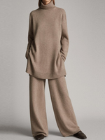 Isabella Turtleneck Wide-Leg Trouser Set