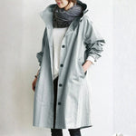 Edith Long Button-Front Street Coat