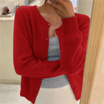 Elke Crewneck Long Sleeve Cardigan
