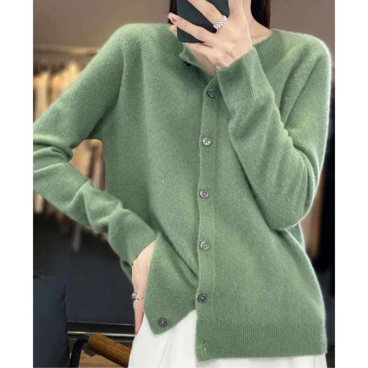 Katharina Classic Button-Front Cardigan