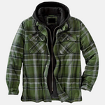Erich Casual Warm Plaid Button Jacket