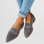 Magdalena Pointed Toe Suede Loafers