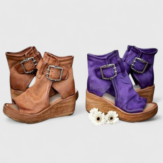 Jess | Wedge Sandals with Ankle Strap
