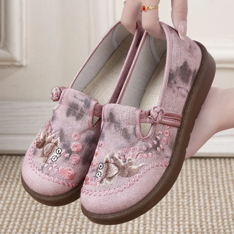 Marie Beaded Floral Embroidered Loafers