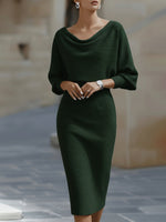 Jacqueline Batwing Sleeve Bodycon Midi Dress