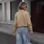 Karin Short Double-Breasted Trench Coat