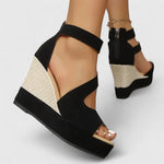 Zynavielle | Wedge Sandals with Ankle Strap