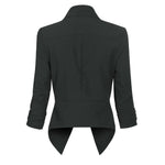 Susanne Open-Front Long-Sleeve Blazer