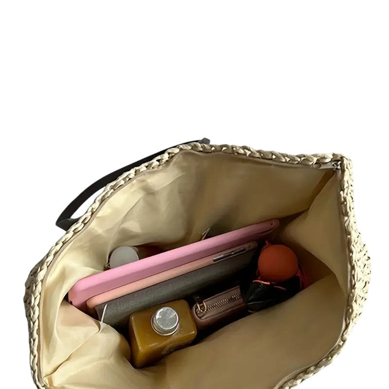 Laura Spacious Woven Beach Tote