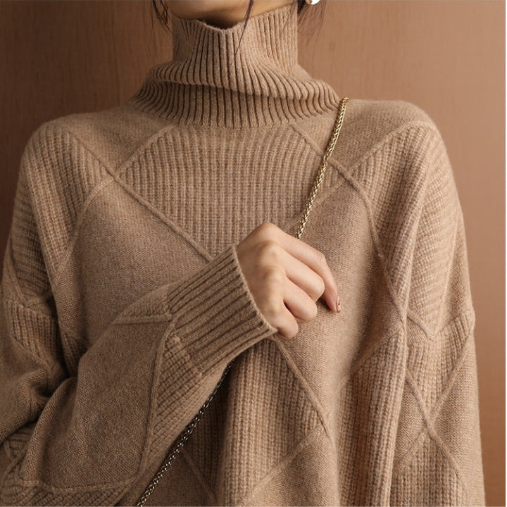 Natalie Cozy Cable Knit Turtleneck Sweater