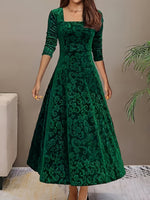 Karin Floral Velvet Occasion Dress