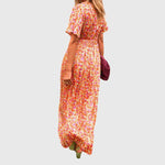 Regine Floral Short-Sleeve Maxi Dress