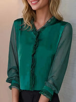 Felicia Elegant Ruffled Long-Sleeve Blouse