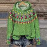 Carolin Patterned Winter Knit Hoodie