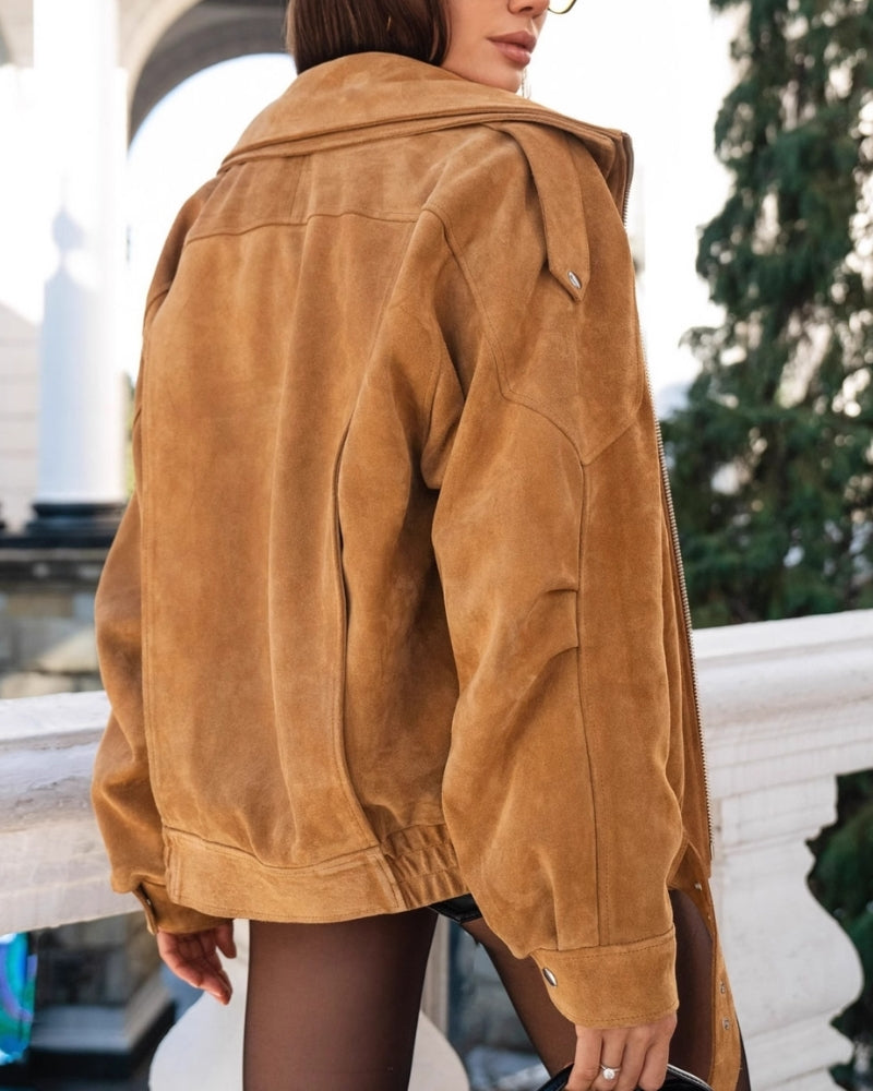 Vintage Suede Drape Jacket, women's drape jacket – view 5