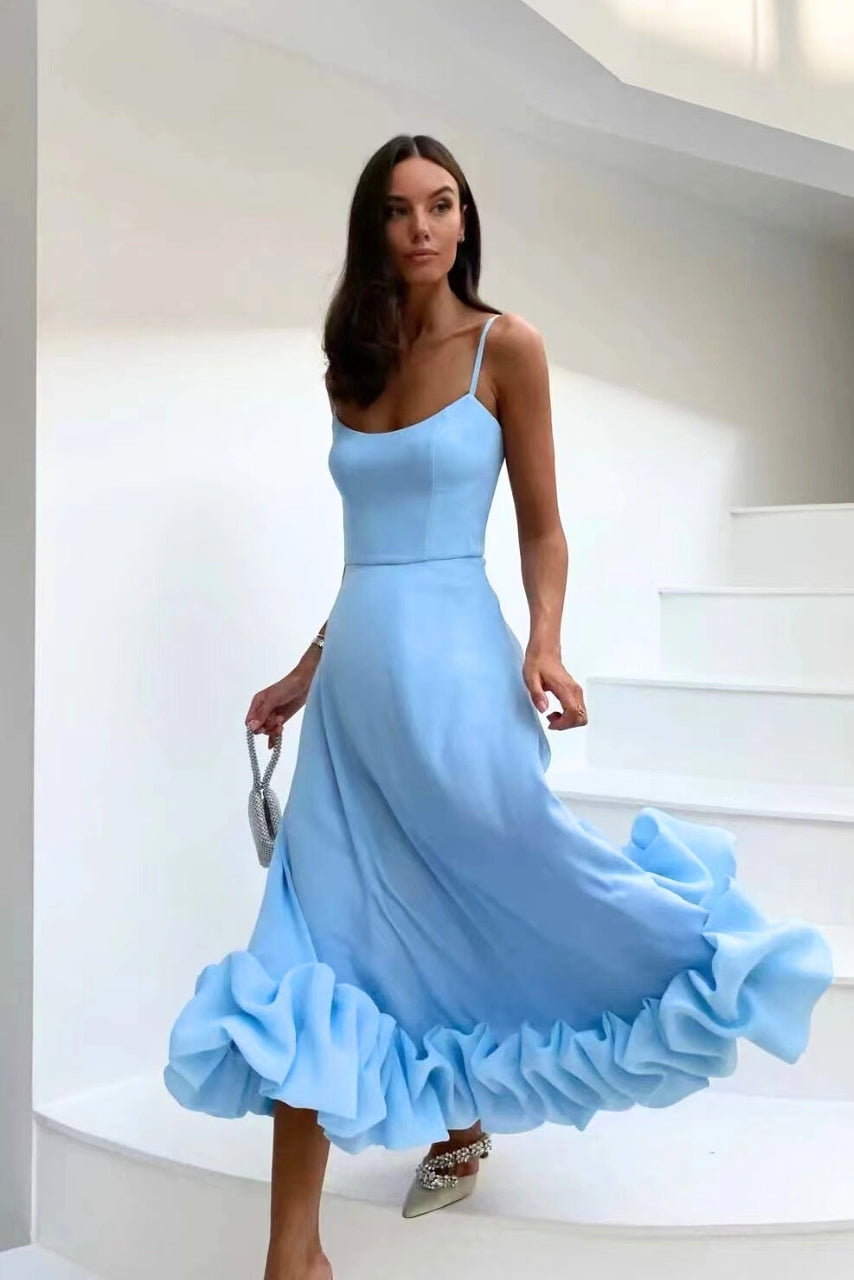 Jasmin Ruffle Hem Wedding Guest Dress