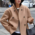 Bini | Stand Collar Long Sleeve Coat, women's coat – view 7