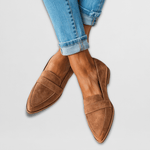 Magdalena Pointed Toe Suede Loafers