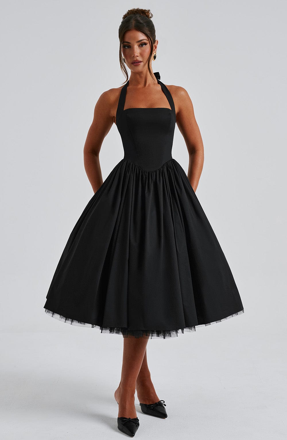 Lydia Halter Midi Wedding Guest Dress