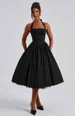 Lydia Halter Midi Wedding Guest Dress