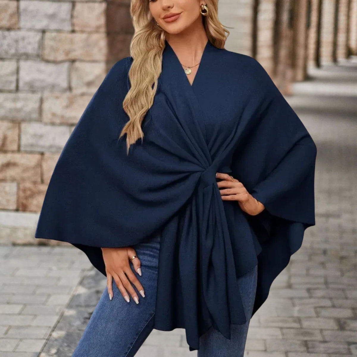 Veronika Cape-Style Top with Front Knot