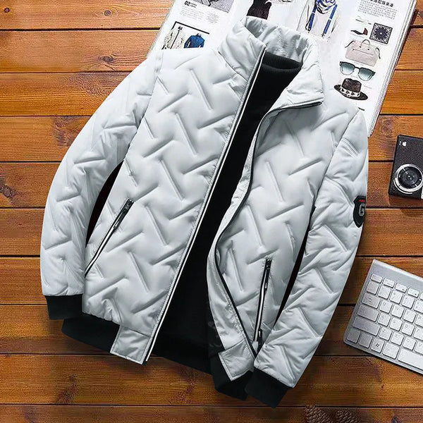 Theo Quilted Jacket with Stand Collar