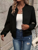 Jessica Textured Zip-Up Cardigan